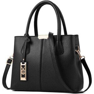 Women Black Purses and Handbags Shoulder Tote Bags Top‎ Handle Satchel Bag